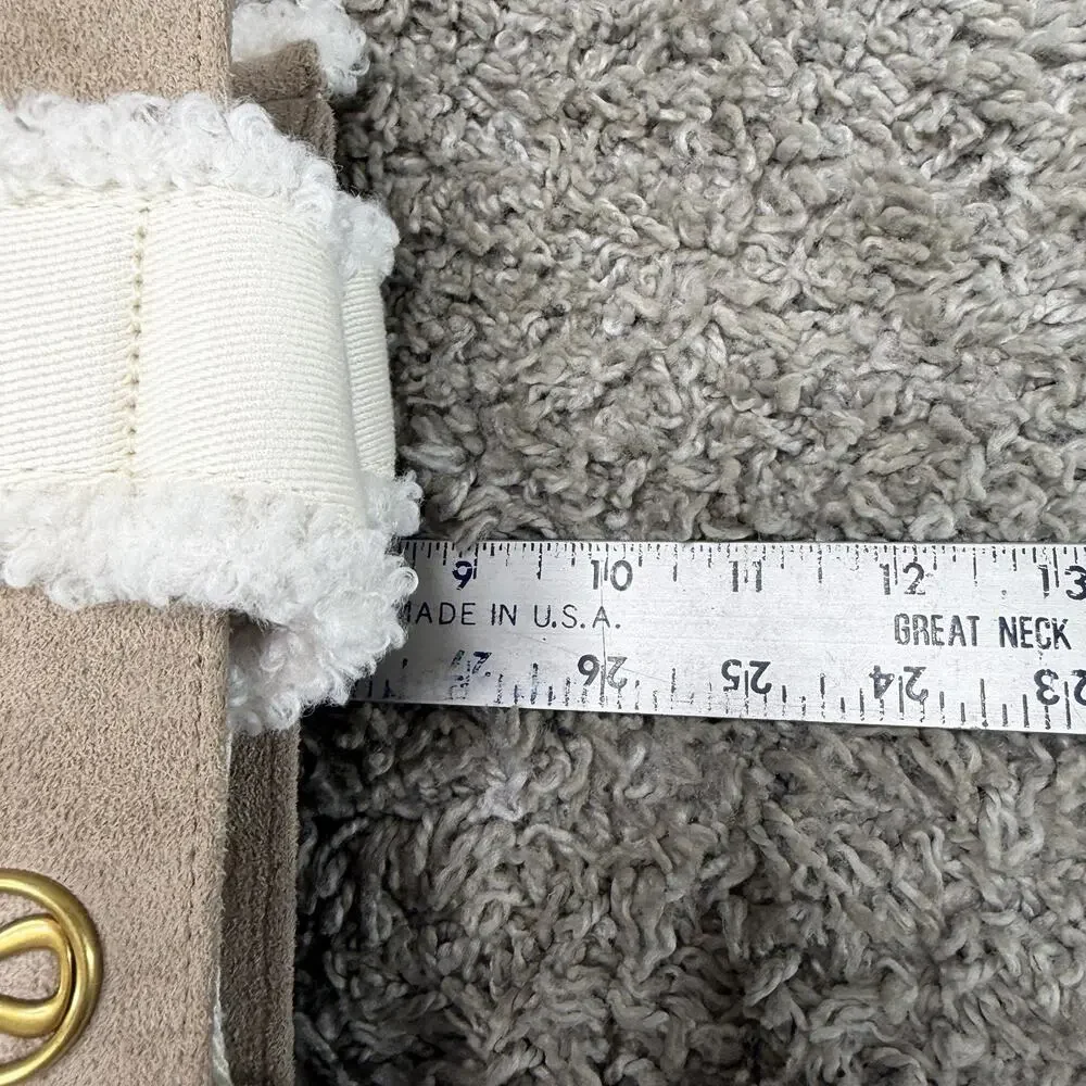 lululemon Boxy Mini Tote Bag Faux Shearling Trim Brown Ivory NWT